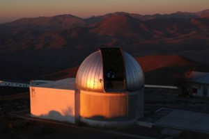 Image of the TRAPPIST telescope of the University of Liege, located at the La Silla European Southern Observatory in Chile.